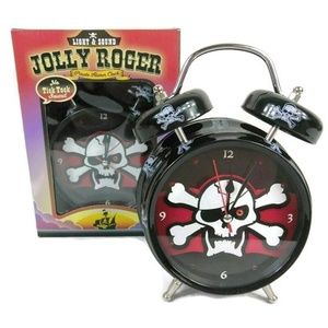 Jolly Roger Pirate Skull & Bone Alarm Clock